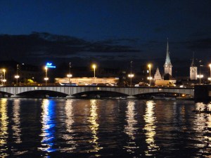 Zurich at night. 